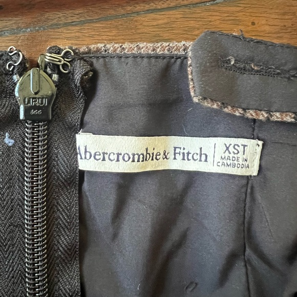 Abercrombie brown plaid dress in size xs tall - Picture 1 of 4